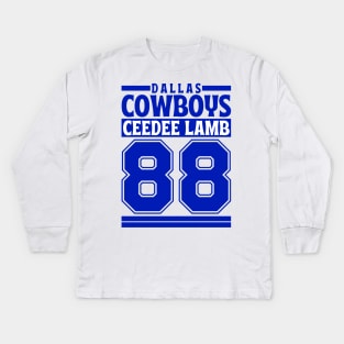 Dallas Cowboys CeeDee Lamb 88 Edition 3 Kids Long Sleeve T-Shirt